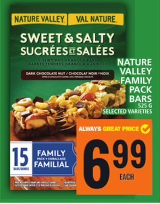 Food Basics Nature valley family pack bars offer