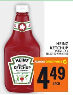 Food Basics Heinz ketchup offer