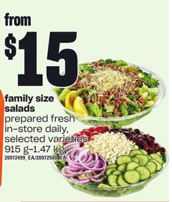Independent Grocer Family size salads, 915 g-1.47 kg offer