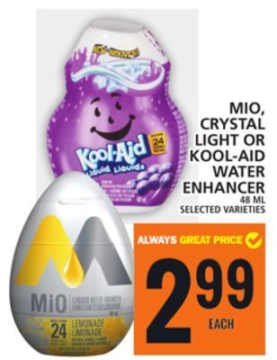 Food Basics Mio, crystal light or kool-aid water enhancer offer