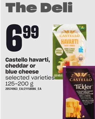 Independent Grocer Castello havarti, cheddar or blue cheese, 125-200 g offer