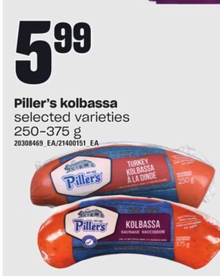 Independent Grocer Piller's kolbassa, 250-375 g offer