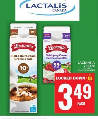 Food Basics Lactantia cream offer