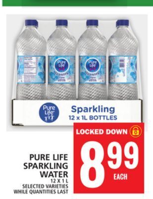 Food Basics Pure life sparkling water offer