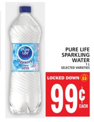 Food Basics Pure life sparkling water offer