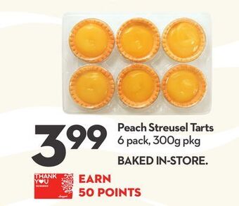 Longo's Peach streusel tarts offer