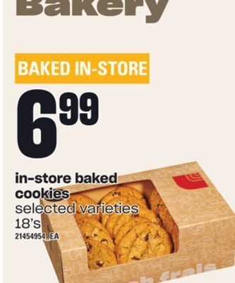 Independent Grocer In-store baked cookies, 18's offer