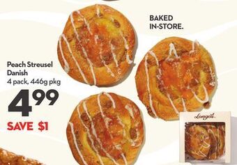 Longo's Peach streusel danish offer