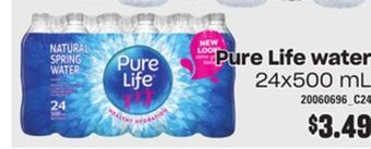 Independent Grocer Pure life water, 24x500 ml offer