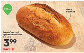 Longo's Longo's sourdough sprouted grain batard offer
