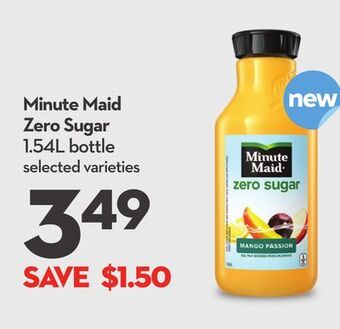 Longo's Minute maid zero sugar offer