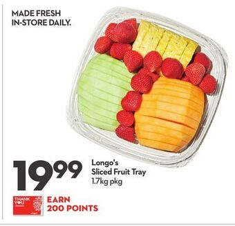 Longo's Longo's sliced fruit tray offer