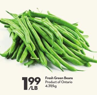 Longo's Fresh green beans offer