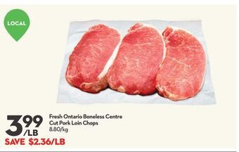 Longo's Fresh ontario boneless centre cut pork loin chops offer