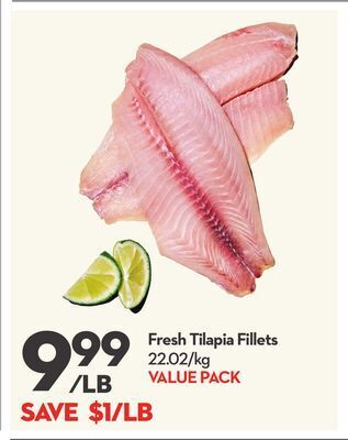 Longo's Fresh tilapia fillets offer