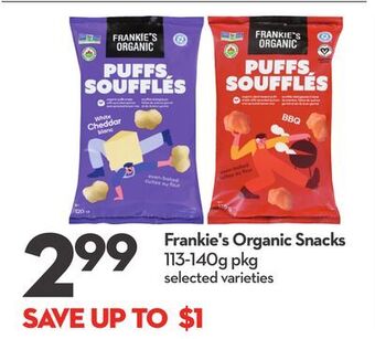 Longo's Frankie's organic snacks offer