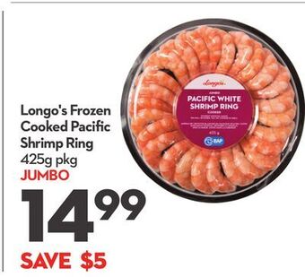 Longo's Longo's frozen cooked pacific shrimp ring offer