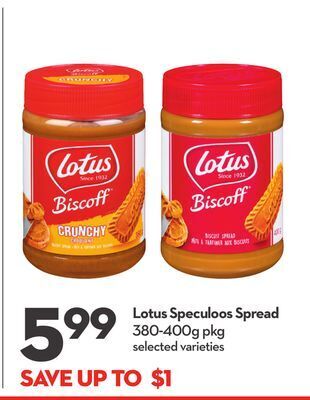 Longo's Lotus speculoos spread offer