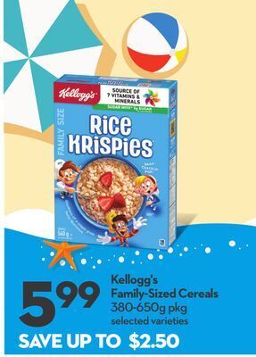 Longo's Kellogg's family-sized cereals offer