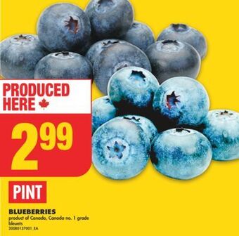 No Frills Blueberries, pint offer