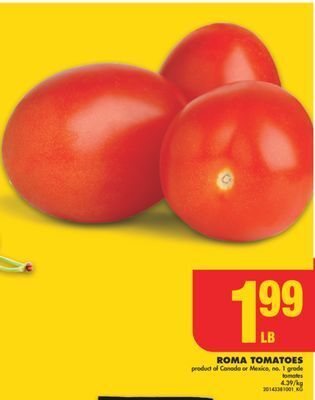No Frills Roma tomatoes offer