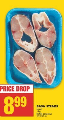 No Frills Basa steaks, 1 kg offer