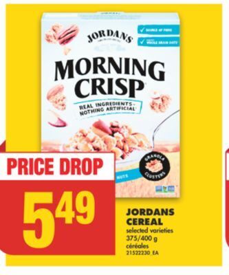 No Frills Jordans cereal, 375/400 g offer