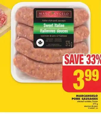 No Frills Marcangelo pork sausages, 375 g offer