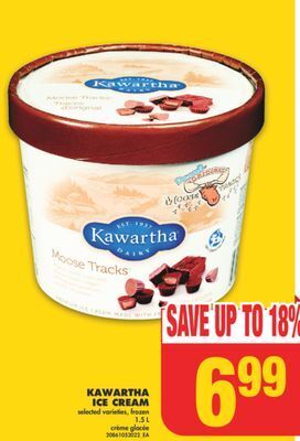 No Frills Kawartha ice cream, 1.5 l offer