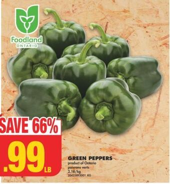 No Frills Green peppers offer