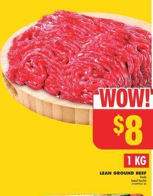 No Frills Lean ground beef, 1 kg offer
