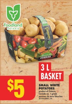 No Frills Small white potatoes, 3 l basket offer