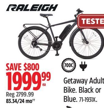 Canadian Tire Raleigh getaway adult bike offer