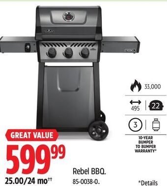 Canadian Tire Rebel bbq offer