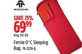 Canadian Tire Woods fernie 0°c sleeping bag offer