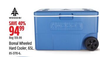 Canadian Tire Woods boreal wheeled hard cooler offer