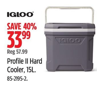 Canadian Tire Igloo profile ii hard cooler offer