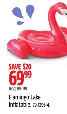 Canadian Tire Flamingo lake inflatable offer
