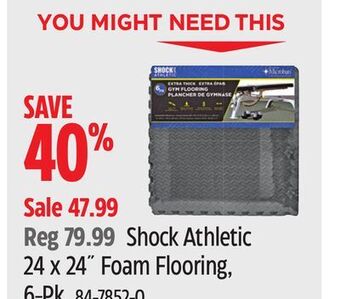 Canadian Tire Shock athletic 24 x 24˝ foam flooring, 6-pk offer