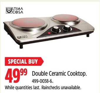 Canadian Tire Ultima cosa double ceramic cooktop offer