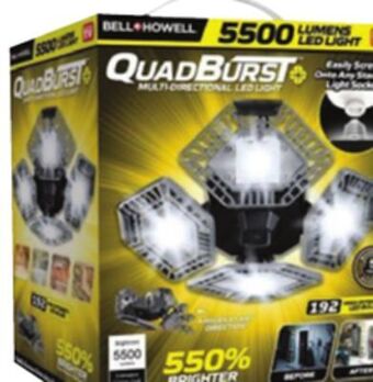Canadian Tire Bell and howell quadburst 4-panel multi- directional light offer