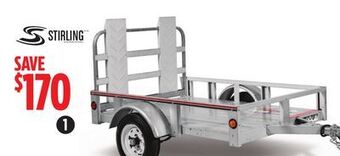 Canadian Tire Stirling galvalume plus 4 x 6´ galvanized open-rail trailer offer