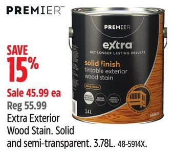 Canadian Tire Premier paint premier active extra exterior wood stain offer