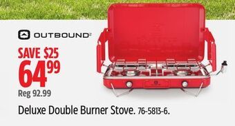 Canadian Tire Outbound deluxe double burner stove offer