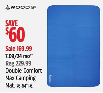 Canadian Tire Woods double-comfort max camping mat offer