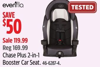 Canadian Tire Evenflo chase plus 2-in-1 booster car seat offer