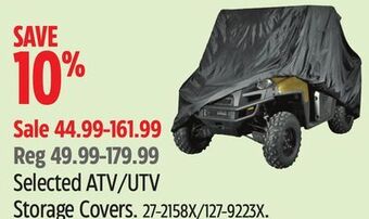 Canadian Tire Selected atv/utv storage covers offer