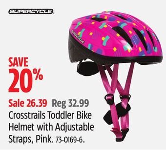 Canadian Tire Supercycle crosstrails toddler bike helmet with adjustable straps, pink offer