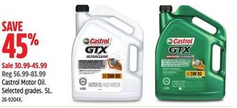 Canadian Tire Castrol motor oil offer