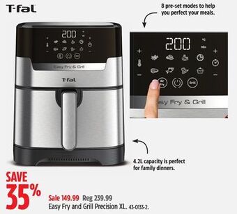 Canadian Tire T-fal easy fry and grill precision xl offer